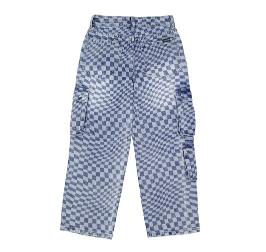 Kai Utility Cargo Retro Print Denim