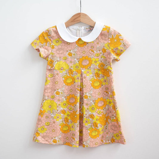 Marigold Floral Peter Pan Collar Dress