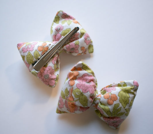 Bolita Puffed Pigtail Bows - Wildflowers