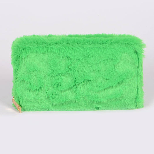 Neon Faux Fur Wallet
