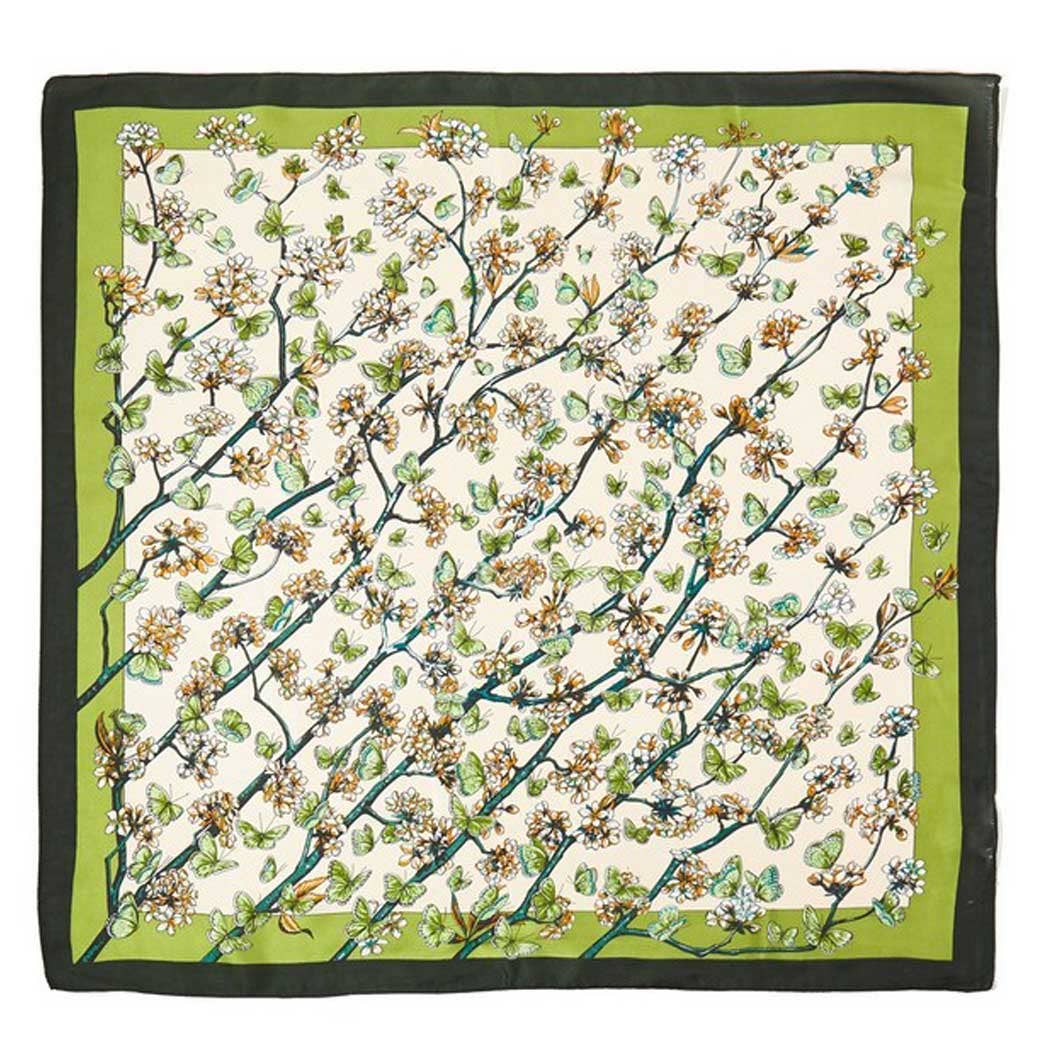 Butterfly Garden Satin Bandana