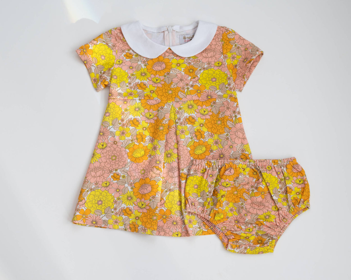 Marigold Floral Peter Pan Collar Dress
