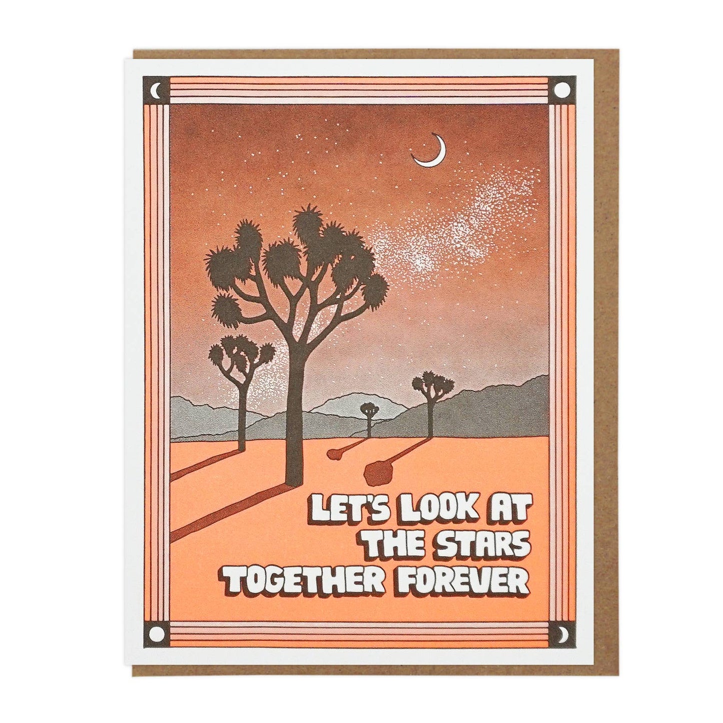 Let's Look At The Stars Together Forever - Greeting Card