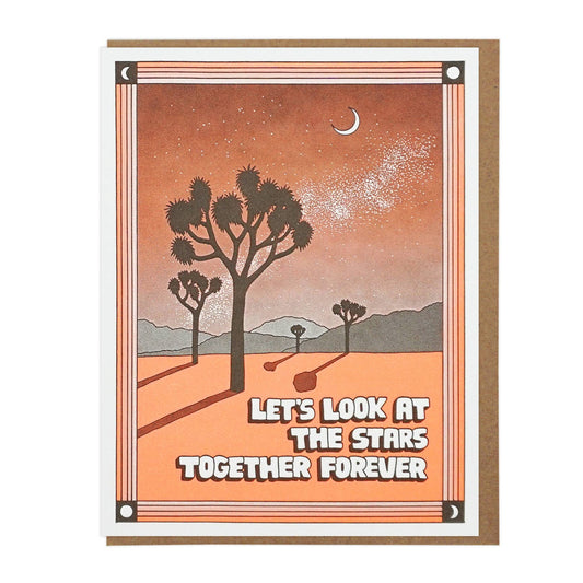 Let's Look At The Stars Together Forever - Greeting Card