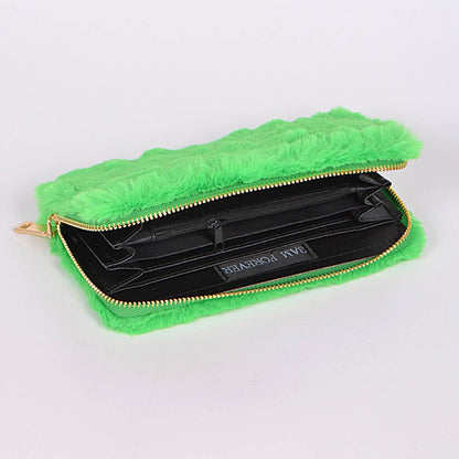 Neon Faux Fur Wallet