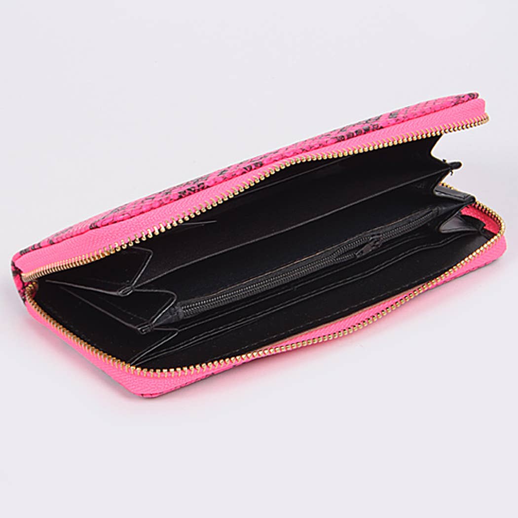Faux Snake Print Wallet