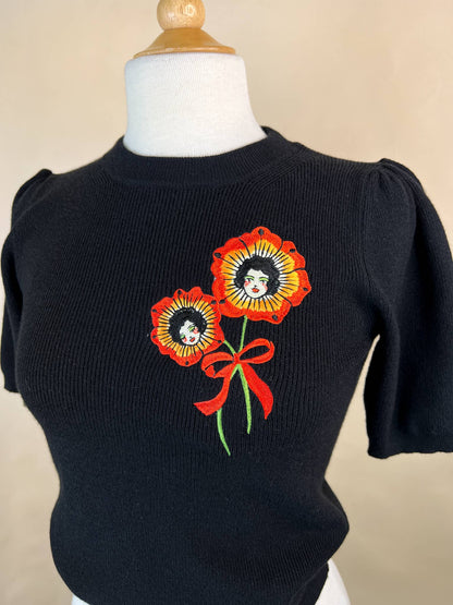 Blossom Sisters Short Sleeve Sweater