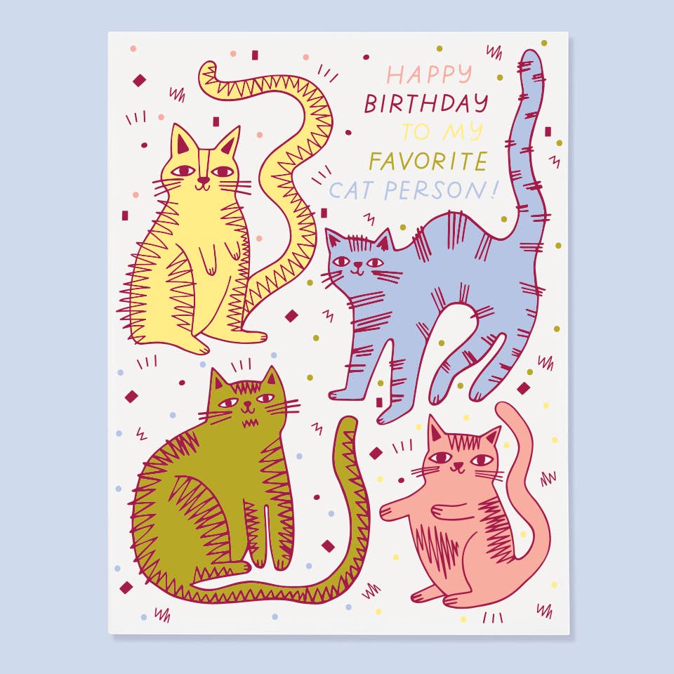 Cat Person - Greeting Card