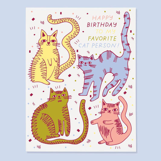 Cat Person - Greeting Card