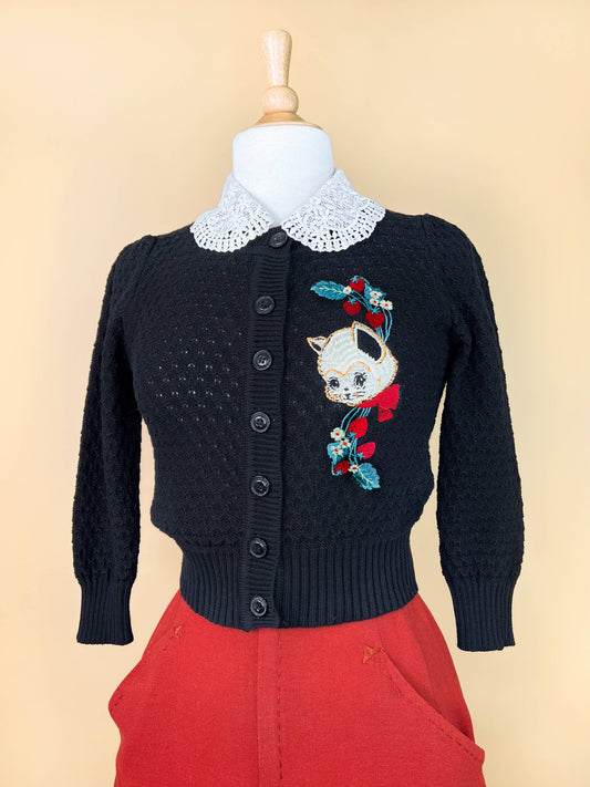 Strawberry Fields Forever Plus Size Cropped Cardigan