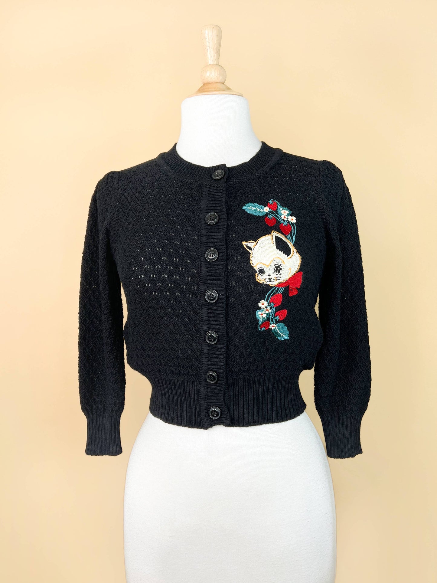 Strawberry Fields Forever Plus Size Cropped Cardigan