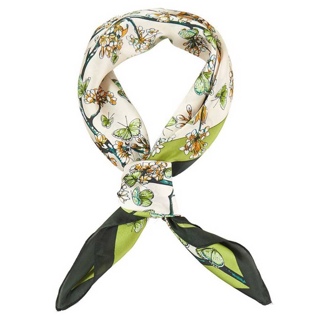 Butterfly Garden Satin Bandana