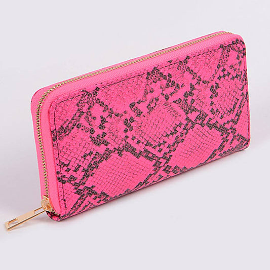 Faux Snake Print Wallet