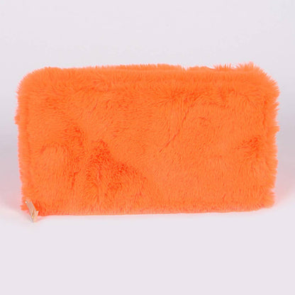 Neon Faux Fur Wallet