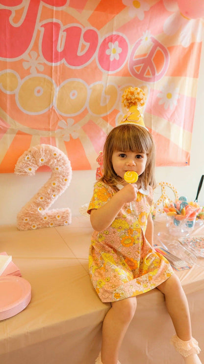 Marigold Floral Peter Pan Collar Dress