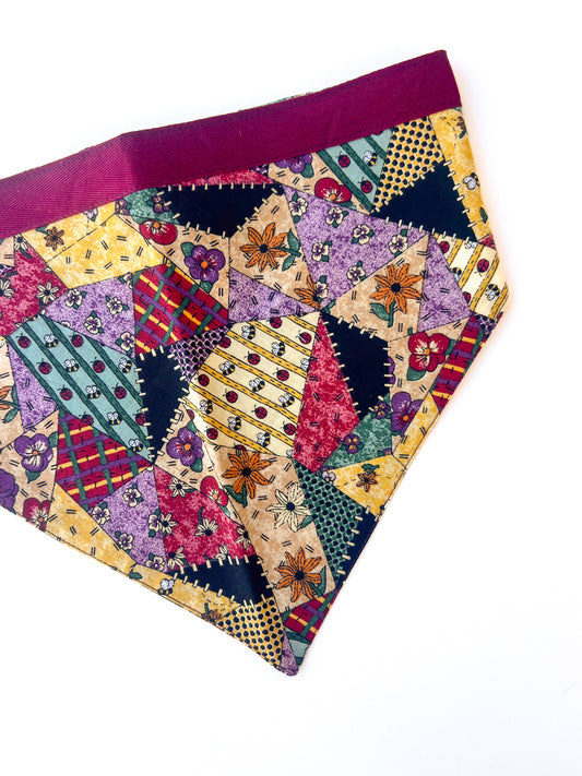 Bolita Triangle Head Scarf - Buggy Floral Patchwork