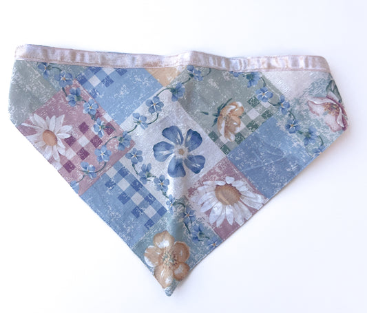 Bolita Triangle Head Scarf - Floral Patchwork
