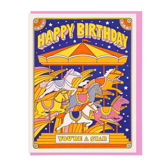Birthday Carousel - Greeting Card