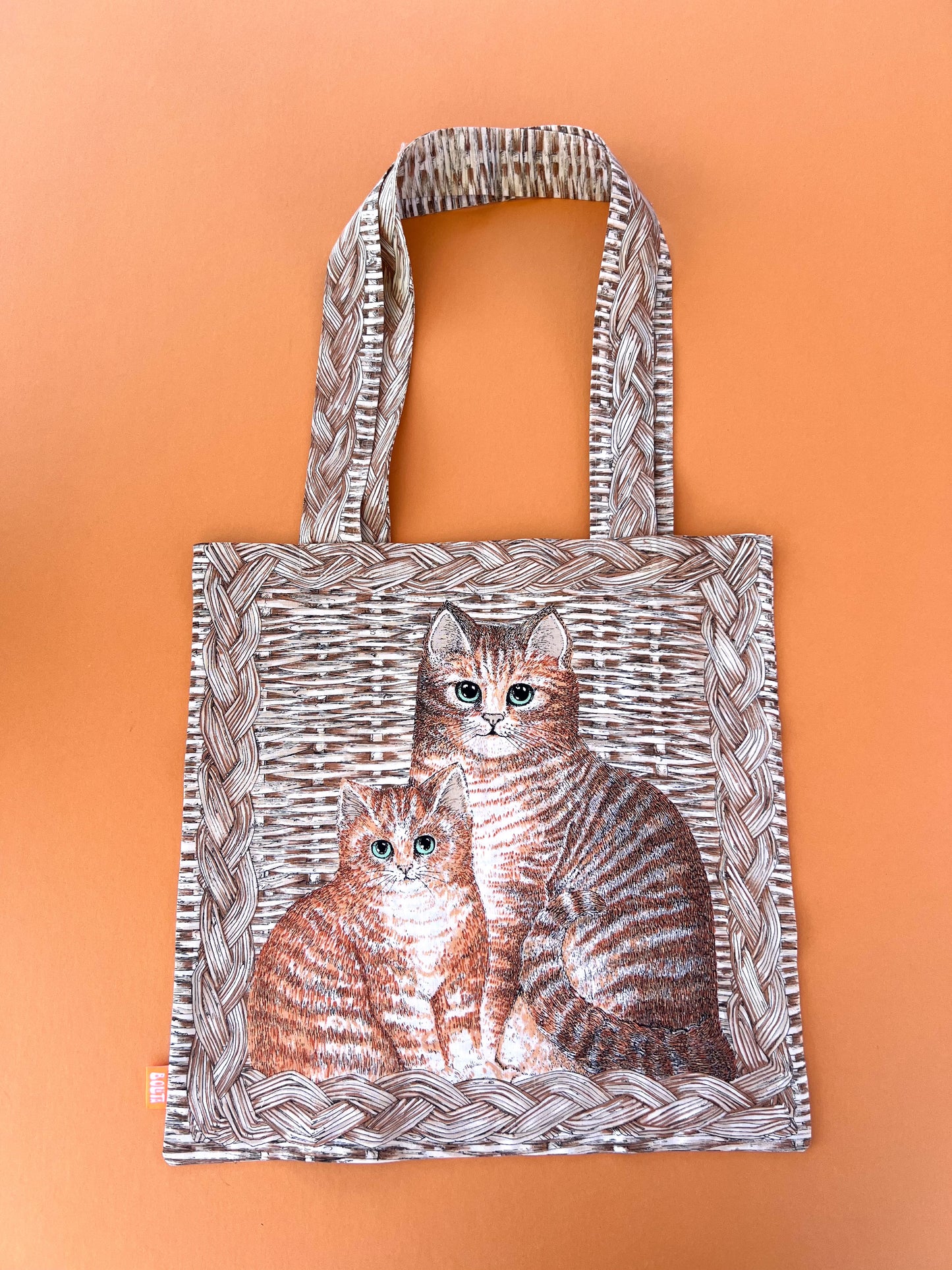 Bolita Tote Bag - Ginger Cat on Wicker