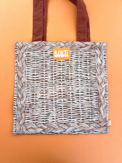 Bolita Tote Bag - Ginger Cat on Wicker