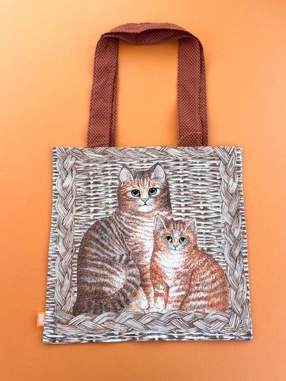 Bolita Tote Bag - Ginger Cat on Wicker