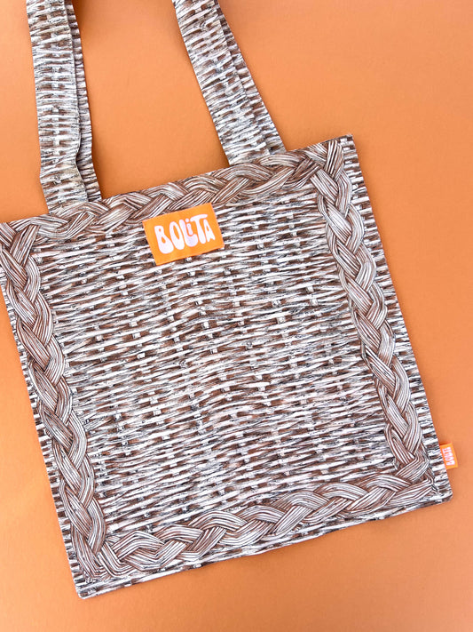 Bolita Tote Bag - Ginger Cat on Wicker
