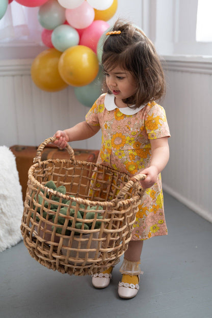 Marigold Floral Peter Pan Collar Dress