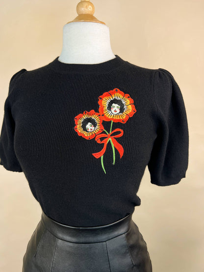 Blossom Sisters Short Sleeve Sweater