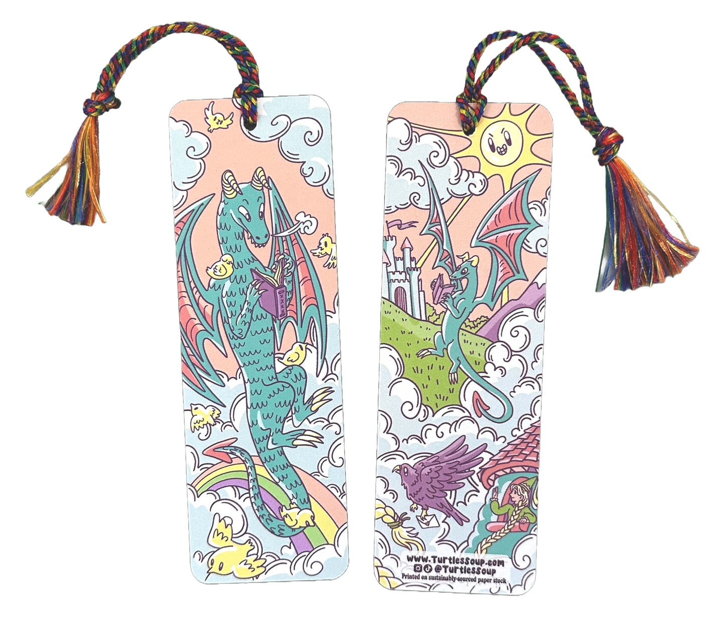 Dreamy Dragon Castle Gift Bookmark with Tassel