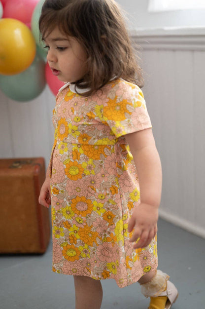 Marigold Floral Peter Pan Collar Dress