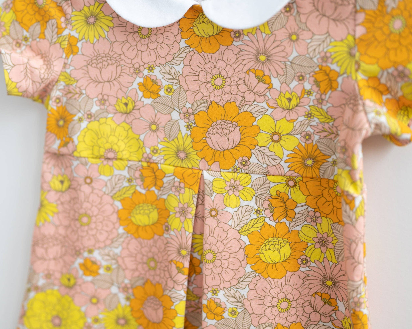Marigold Floral Peter Pan Collar Dress